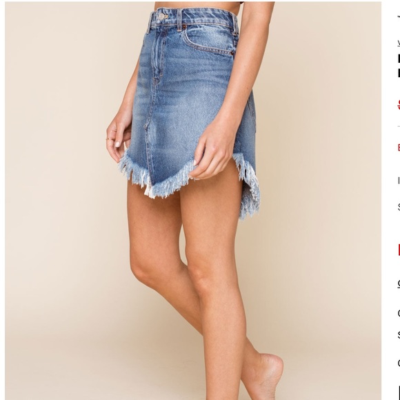 NWT Free People Bailey Denim Mini Skirt - Picture 2 of 7